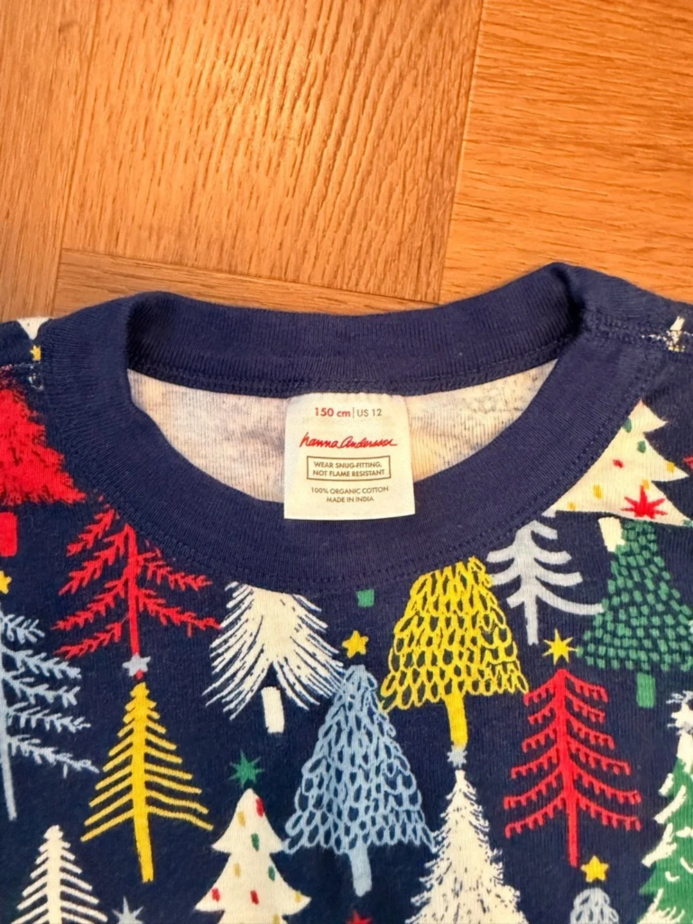 Hanna Andersson Organic Cotton Christmas Tree Pajama Set Size 10 Holiday Pajamas
